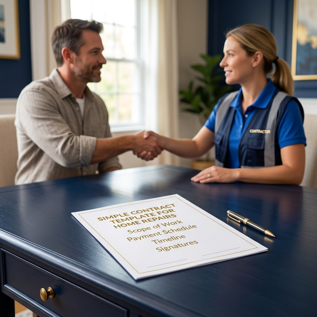 Plantilla de Contrato Simple para Reparaciones (Descarga Gratis)